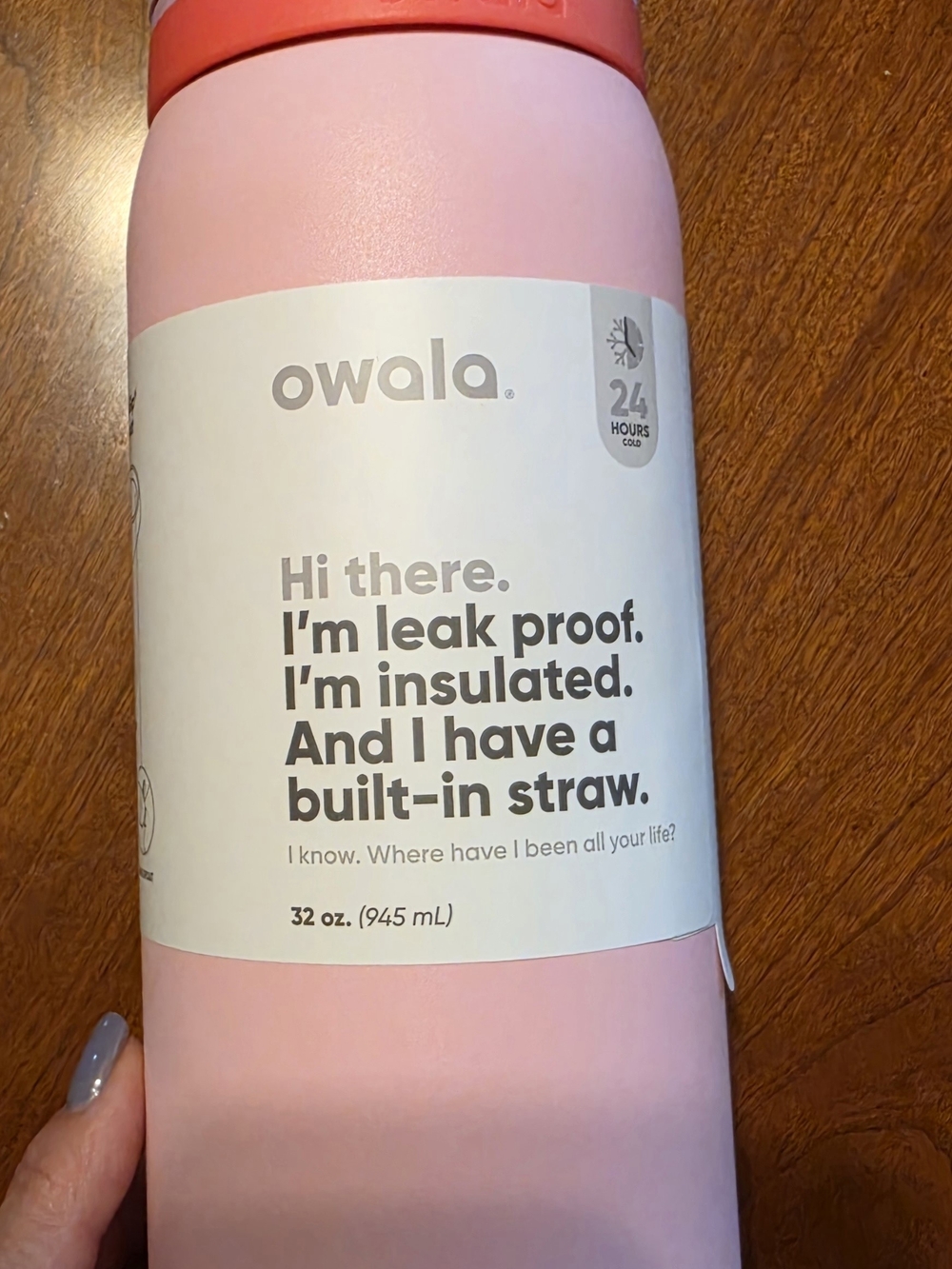 Owala FreeSip 32 oz Blossom Bunny Retired Pink Water Bottle New - Picture 8 of 8